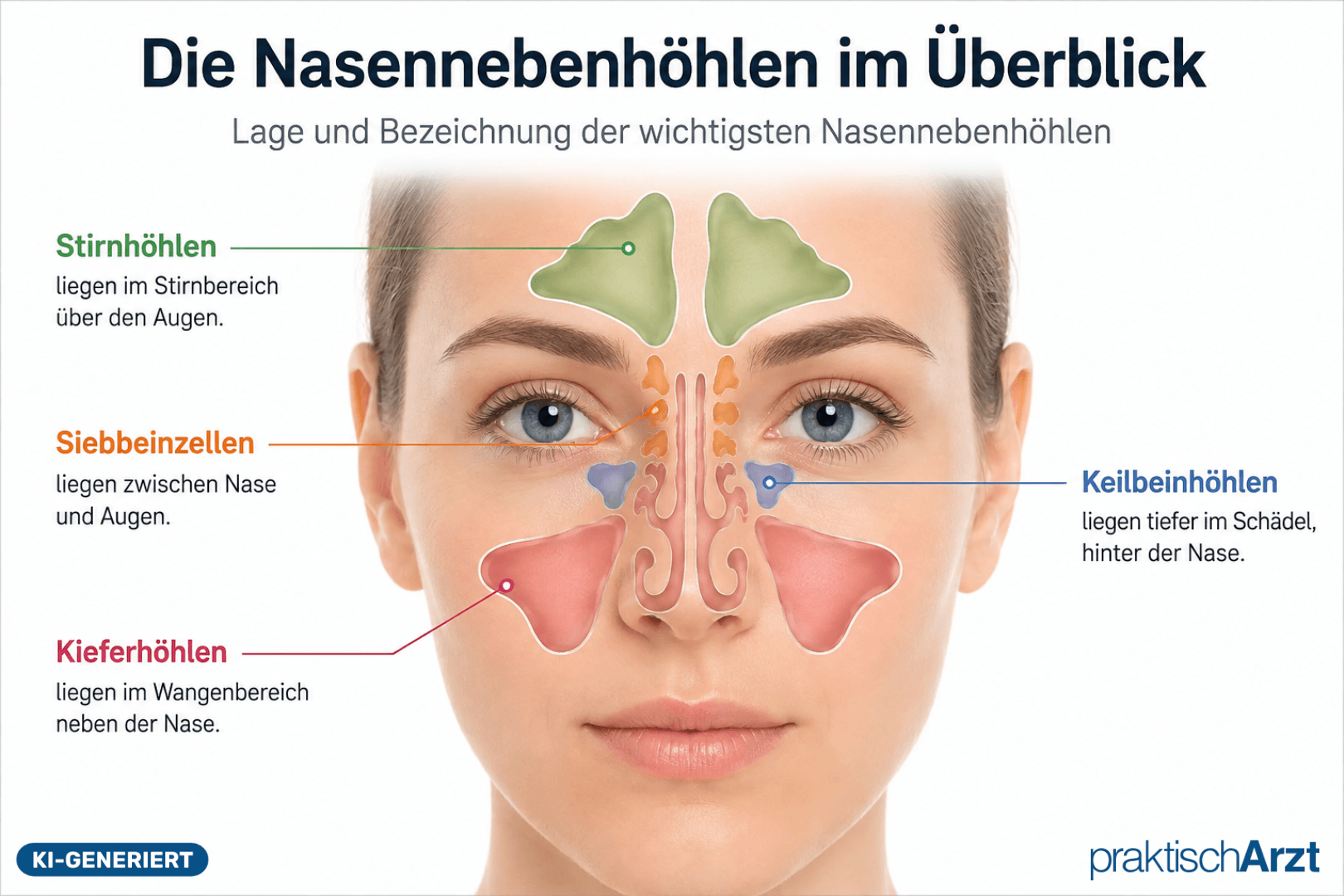 KI generiert - Nasennebenhöhlen Im Überblick